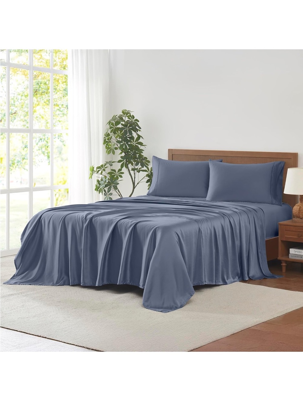 Orth-Tek Silky Blue Bed Sheet Set -King